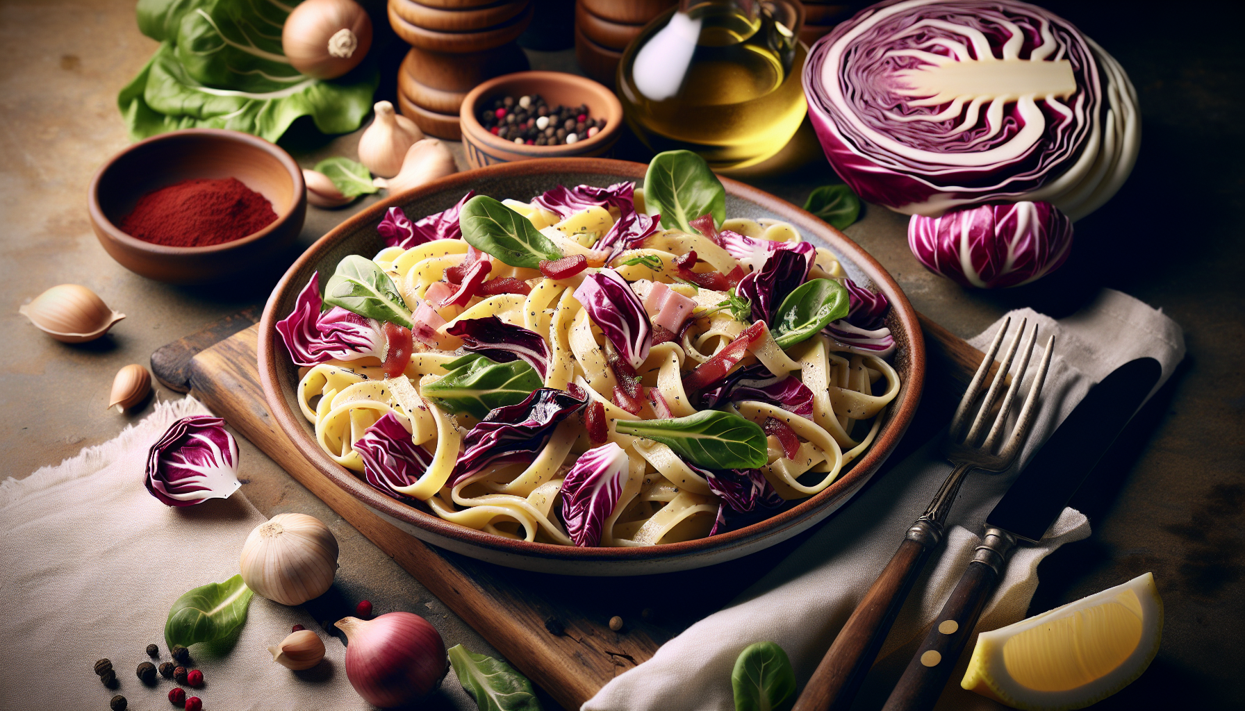 pasta con radicchio